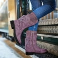 thumbnail image 2 of Mepaouo Womens Snow Boots Waterproof Wide Mid Calf Boot Chunky Heel Riding Winter Work Booties, 2 of 6