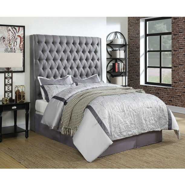Coaster Company Camille Upholstered, Tall Grey Super King Headboard