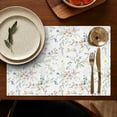 thumbnail image 5 of Pioneer Flower Floral Print Pattern Summer Placemats Table Placemats Set Of 4-Linen Kitchen Washable Placemats Table Mats 12x18 Inch Non-Slip Heat Resistant, 5 of 5