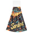 thumbnail image 7 of Yayeee Kitchen Hanging Hand Towels Set of 2 with Loop Bathroom Absorbent Tie Towel, Black Sardines Pattern, 7 of 7
