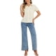 thumbnail image 2 of INSPIRAR CHIC Blusa de Algodón Floral con Mangas Abullonadas y Cuello Peter Pan para Verano, Uso Casual, Talla XL, Color Marrón, 2 of 5