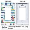 thumbnail image 3 of Yayeee Rocker Switch Wall Plate 2-Gang 4.7"x4.6" Home Decorative Outlet Cover, Colorful Sailboats, 3 of 6