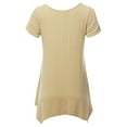 thumbnail image 3 of SSOULM INCH & FIT Women's Round Neck Short Sleeve Asymmetrical Hem Tunic Tank Top. Made in U.S.A, 3 of 5