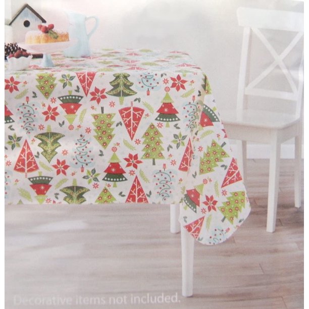 Awesome christmas tablecloth walmart Holiday Time Xmas Tree Peva Tablecloth 52x70 Walmart Com Awesome christmas tablecloth walmart Holiday Time Xmas Tree Peva Tablecloth 52x70 Walmart Com