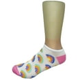 thumbnail image 4 of Wonder Nation, Girls Rainbow No-Show Socks, 1-Pack, Sizes S-L, 4 of 6