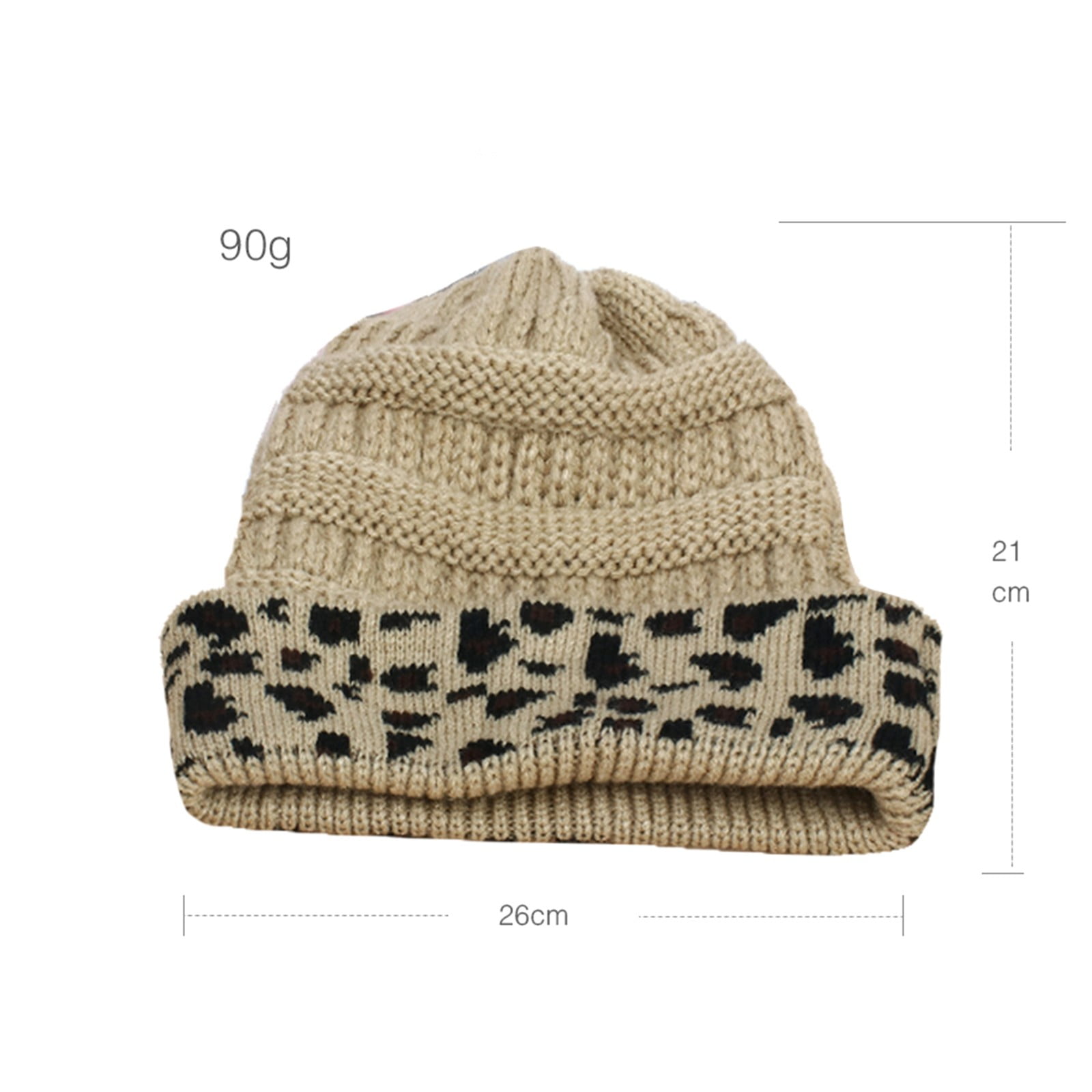 Beanie W/ Leopard Knit Soft Warm Cozy Cute Winter Hat – Spot