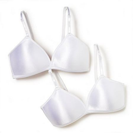 Vassarette - Girls' Satin No-Wire Bras, 2-Pack