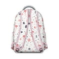 thumbnail image 3 of Flamingo Pattern College Backpack - Ergonomic School Bookbag with Hidden Passport Pocket, Water-Resistant Fabric for University Students, Trendy Style, 3 of 6
