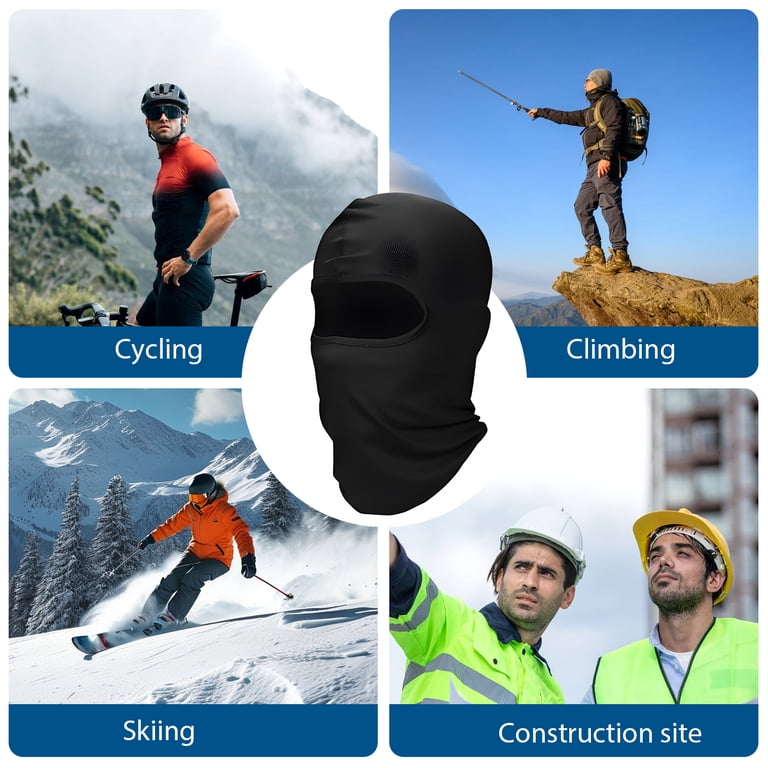 3-Pack Unisex Balaclava Face Mask – Thin UV Protection Ski Sun Hood Cover, Breathable & Moisture Wicking For Outdoor Sports