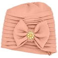 thumbnail image 3 of Beaded Bowknot Hat for Women Solid Color Ethnic Turban Wrap Cap, 3 of 5