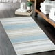 thumbnail image 2 of Alfombra de baño Chardin Home Maui, 100% algodón, 53 x 86 cm, color azul y beige costal, 2 of 6