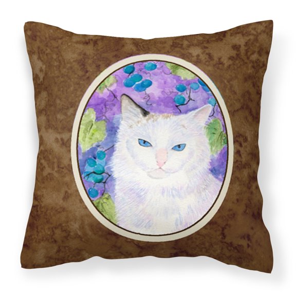 Carolines Treasures SS1065PW1414 Cat Fabric Decorative Pillow, 14Hx14W, multicolor