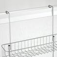 thumbnail image 4 of mDesign Wide Metal Over Door Hanging Shower Caddy, 2 Hooks and Baskets - Chrome, 4 of 7