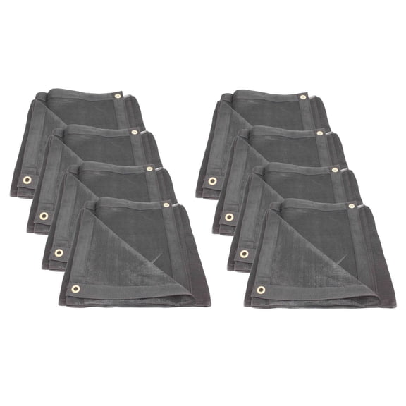 (8 Pack) 8'x10' Black 70% Shade Mesh Tarp for Outdoor w/ Grommets - 6 Oz Extra Durable Heavy Duty Mesh Tarps for Dump Truck, Rolloff Trucks - Mesh Shade Net Cloth for Sun, Plant, Patio