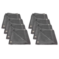 (8 Pack) 8'x10' Black 70% Shade Mesh Tarp for Outdoor w/ Grommets - 6 Oz Extra Durable Heavy Duty Mesh Tarps for Dump Truck, Rolloff Trucks - Mesh Shade Net Cloth for Sun, Plant, Patio