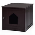 thumbnail image 1 of Patiojoy Maison pour Chat en Bois Litière Table de Chevet pour Chat Banc de Rangement pour Chat, 1 of 5