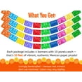 thumbnail image 5 of Dia de los Muertos (Day of the Dead) Plastic Banner Set, Halloween Decor, 4 pack, 50 feet, 5 of 12