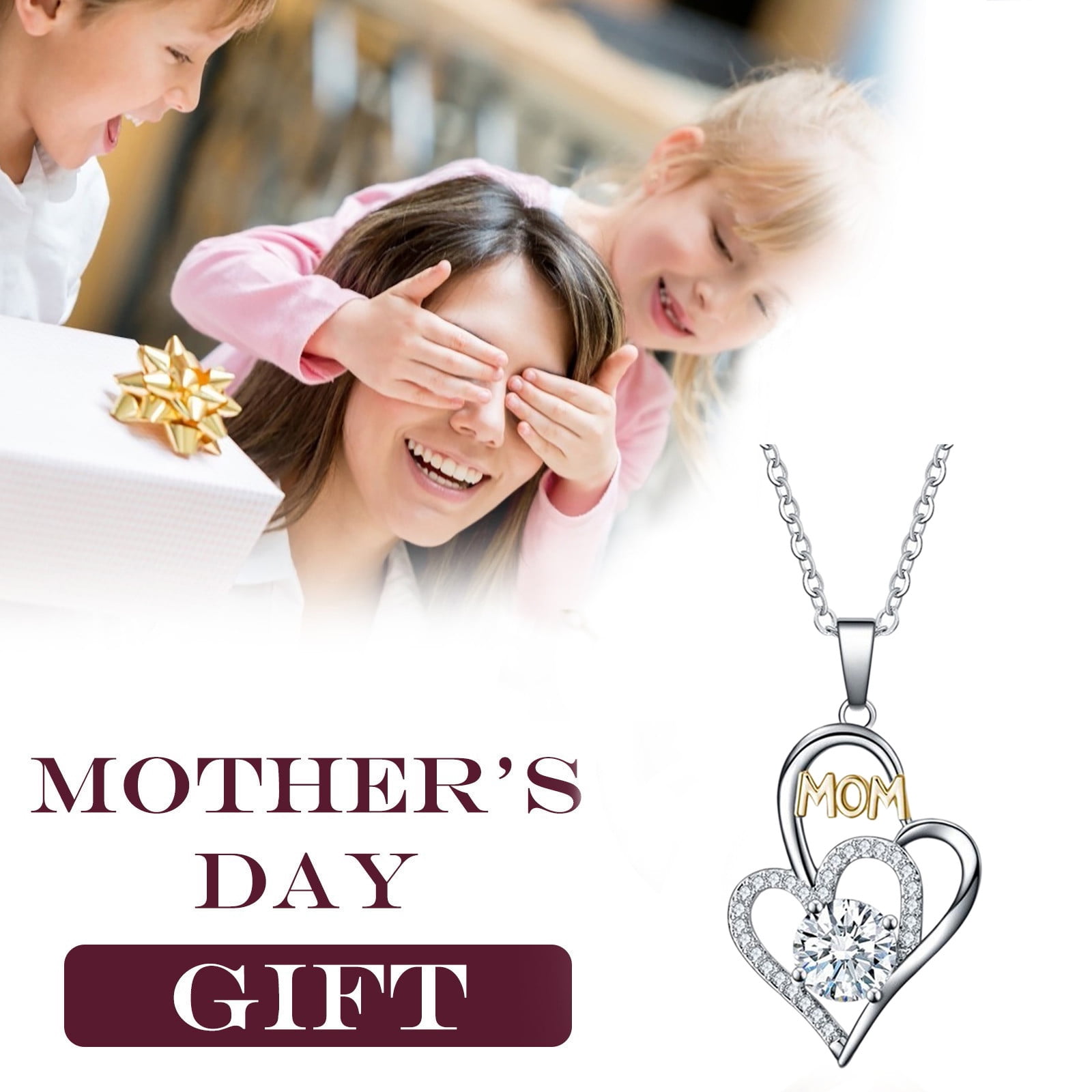 satisfied Mother Daughter Pendant Necklace Women Jewelry 