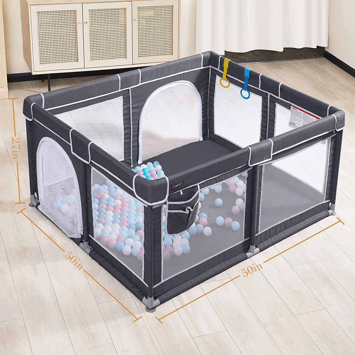 Playpen Mat for Baby to Playing, Thick 50x50 Inch Baby Crawling
