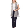 thumbnail image 3 of Made by Olivia Women's Solid Sleeveless Open Front Sheer Fabric Long Vest Cardigan, 3 of 5