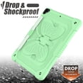thumbnail image 4 of for iPad Mini 7th Gen 8.3" 2024 Kids Case with 3D Butterfly Stand & Pencil Holder, Tablet Case with Adjustable Shoulder Strap, Shockproof Protective Cover for iPad Mini 6th Gen 8.3" 2021, Green, 4 of 7