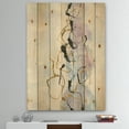 thumbnail image 2 of Designart 'Gold Lines on Pastel I' Modern Glam Print on Natural Pine Wood, 2 of 3