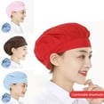 thumbnail image 4 of Work Headband Hotel Bundled Hair Cooking Hygienic Cap Work Wear Food Service Chef Cap Dust proof Work Cap Cook Hat Wrap Hair Hat COFFEE, 4 of 8