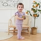 thumbnail image 2 of Conjunto de ropa Fernvia para bebés y niñas pequeñas, punto con volantes, 0-5T, morado, 2 of 7