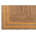 thumbnail image 4 of Indian Handmade Braided Natural Pure Jute with Yellow Scalloped Design Area Rugs Size 8 x 8 Square Feet ( 240 cm x 240 cm ), 4 of 4