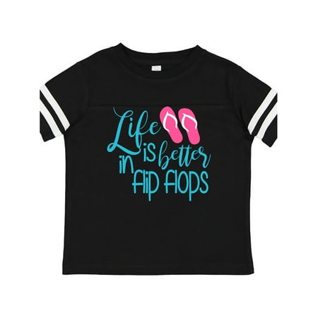 

Inktastic Life is Better in Flip Flops Gift Toddler Boy or Toddler Girl T-Shirt