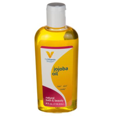 The Vitamin Shoppe Jojoba Oil, Natural Bath  Beauty Supplement, Supports Healthy Vibrant Hair, Healthy Skin  Scalp (4 Fluid Ounces