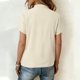 thumbnail image 3 of Tops de Manga Larga de Encaje para las Mujeres Más Tamaño Botón Cuello en V Color Sólido Suave Y Transpirable Blusa para Uso Diario Informal, 3 of 8