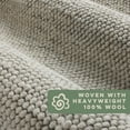 thumbnail image 6 of TOWN & COUNTRY TERRA Olea Bubble Texture Handcrafted 100% Wool Area Rug, Brown, 6'x9', 6 of 9