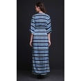thumbnail image 4 of Bimba Robe Maxi à Rayures en Rayonne Shibori Taille Smockée Imprimée Fendue sur le Côté pour Femmes-TTTG, 4 of 6