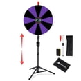 thumbnail image 1 of WinSpin Roue de Prix d'Exposition 24 Pouces Noire et Violette Trépied Bricolage 12 Emplacements Roue Modulaire Personnalisée Tournante pour Salon Professionnel Pop-Up, 1 of 10