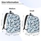 thumbnail image 2 of Disketp Cute Shark print Canvas Backpack Lightweight Travel Daypack Student Rucksack Laptop Backpack-Medium, 2 of 5
