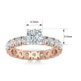 thumbnail image 6 of SuperJeweler 3 Carat Round Shape Moissanite Eternity Engagement Ring in 14 Karat Rose Gold for Women, 6 of 6