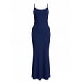 thumbnail image 6 of Bnwani Summer Maxi Dresses for Women,Womens Summer Dresses,Fish Tail,Slimming,Crew Neck,Sleeveless,Dark Blue,2XL, 6 of 6
