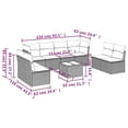 thumbnail image 2 of vidaXL 9 Piece Patio Sofa Set with Cushions Black Poly Rattan, 2 of 4