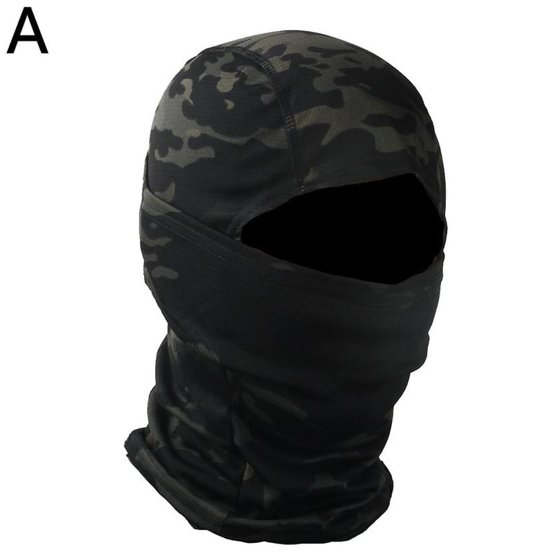 Camo Helmet Headwear Balaclava Full Face Neck Hood Mask Biker Tactical Sun Visor 