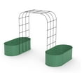 thumbnail image 4 of Steel Raised Garden Bed Kit with 89" Rust-Proofs Trellis Arch - 2 in 1 Vertical Gardening System for Climbing Plants & Flowers | Heavys-Duty Outdoor Planter Box Tool-Free Assembly, 4 of 8