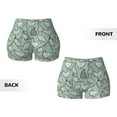 thumbnail image 3 of Sigee Retro Rooster4 Print Women's High Waist Workout Shorts - Squat Proof, Tummy Control, Yoga and Gym Activewear-X-Large, 3 of 9
