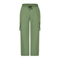 thumbnail image 5 of NIEWTR Joggers Pants Man Pants Casual Jogging Sports Elastic with Pockets Men's Pants Drawstring Cargo Pants (Green,L), 5 of 5