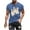 Blue, variant on Mens Shirts Halloween Ghost Pumpkin T-shirt Short Sleeved Printed Round Neck Blouses Army Green M T-shirts for Men