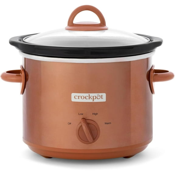 Brand New Crock-Pot Manual Design Series 3-Quart Slow Cooker, Copper