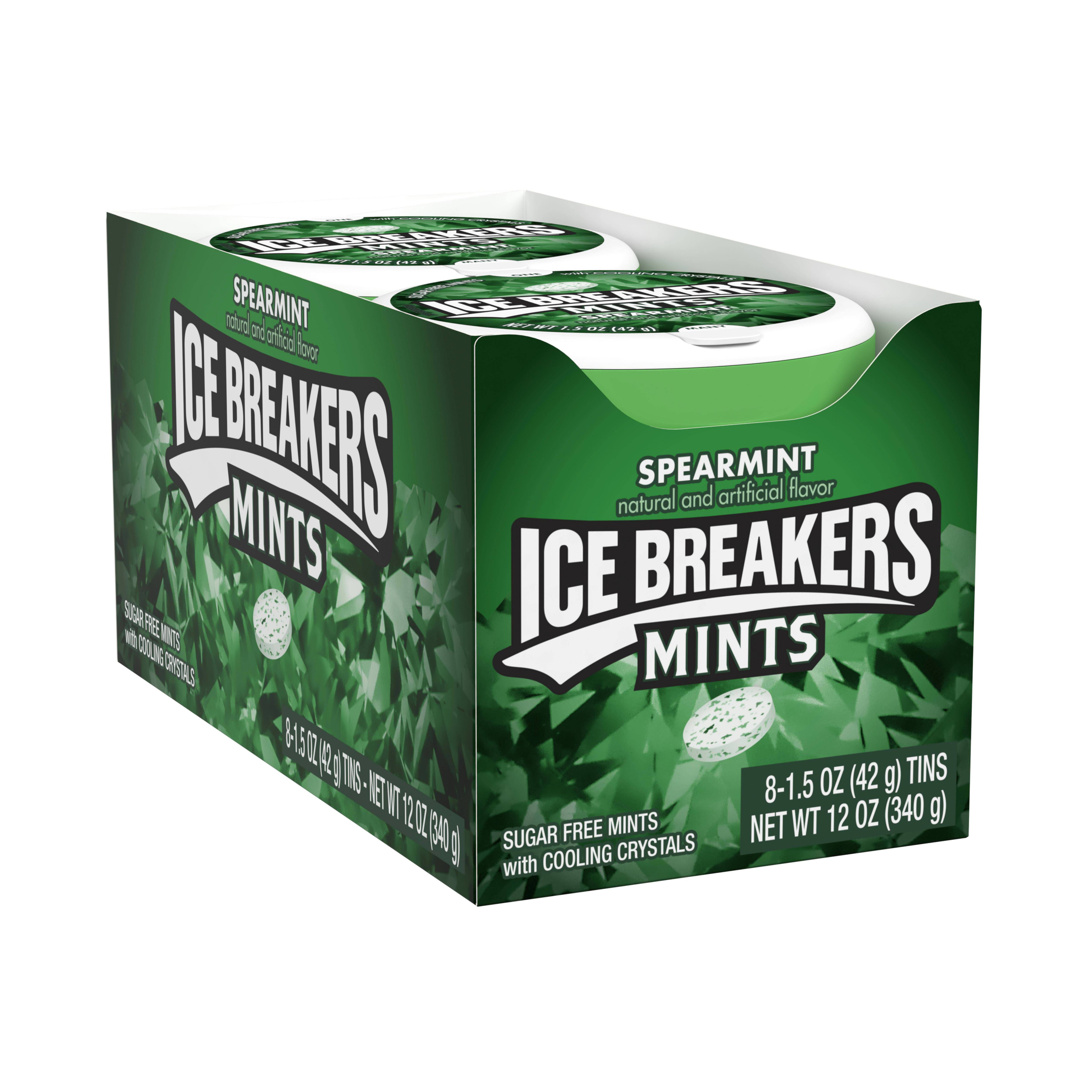 Ice Breakers Sugar Free Spearmint Breath Mints 1 5 Oz 8 Ct Walmart Com