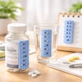 thumbnail image 4 of Reusable 7 Day Weekly Medication Reminder Clip On Pills Bottle Tracker White Blue 1 Pack, 4 of 9