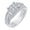3 pieces White, variant on SHELOVES Infinity 925 Sterling Silver Wedding Rings Set for Women Round Cut Princess Cluster CZ Size 8