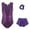Purple, variant on Girls Sparkling Dance Gymnastics Performance Set Long Sleeve Leotard And Pants With Rhinestone Headband Girls' Clothing Sets Kids Fashion Casual Lounge Set