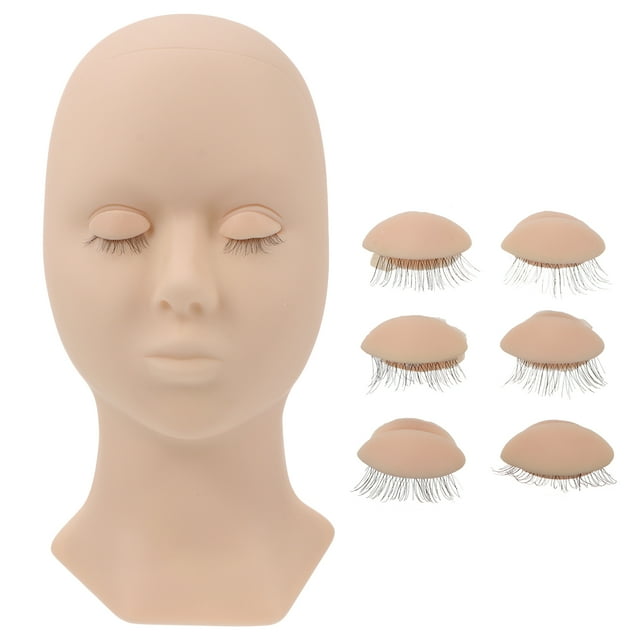 Lash Mannequin Head Practice Training Head for Eyelash Extension with Eyelashes